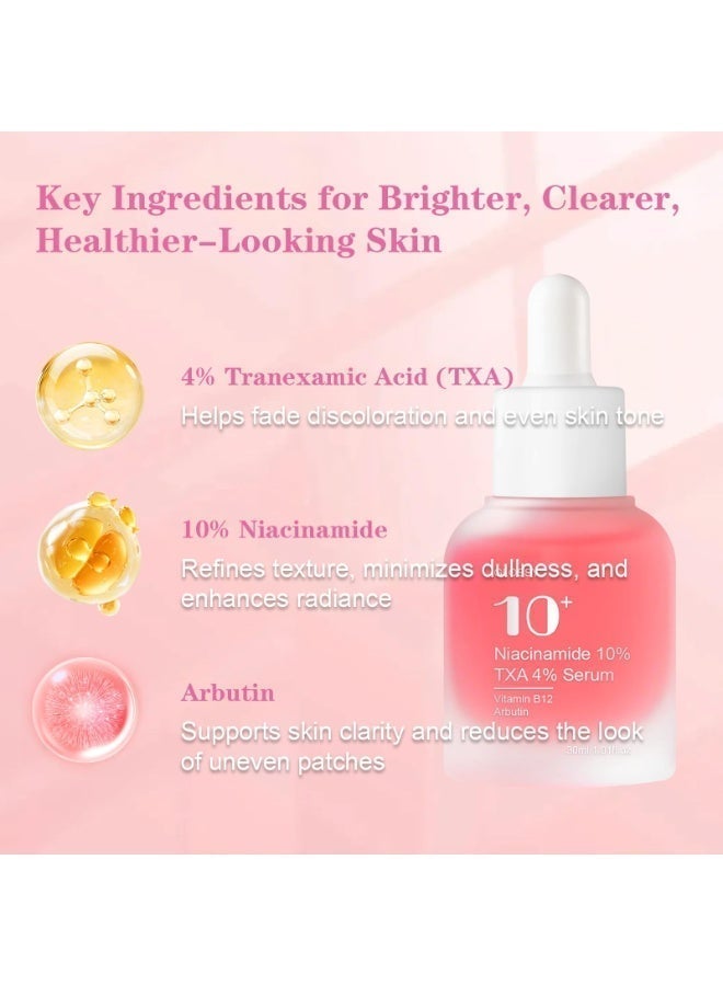 Glossy TXA 4% + Niacinamide 10% Face Serum | Anti-Wrinkle & Dark Spot Corrector | For Sensitive Skin | Hydrating Glow Facial Serum with Tranexamic Acid | Korean Skincare | 30mL - Image 4